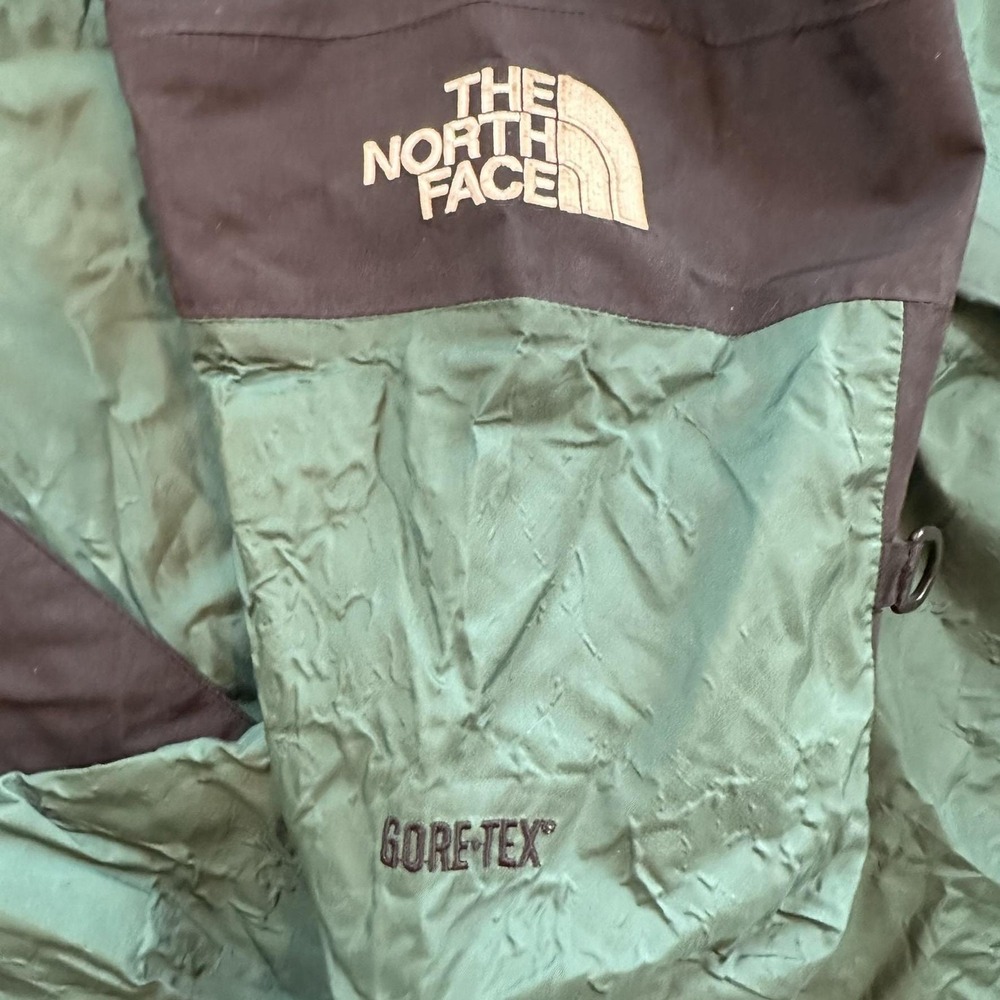 Vintage North Face Jacket Mens Extra Large Green Black Gore Tex Hood Parka Coat - Picture 6 of 16